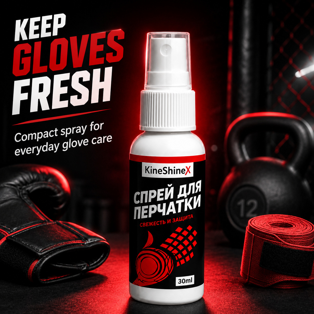 Sports Equipment Deodorizer - Spor Eldiveni Koku Giderici Sprey 30ml,