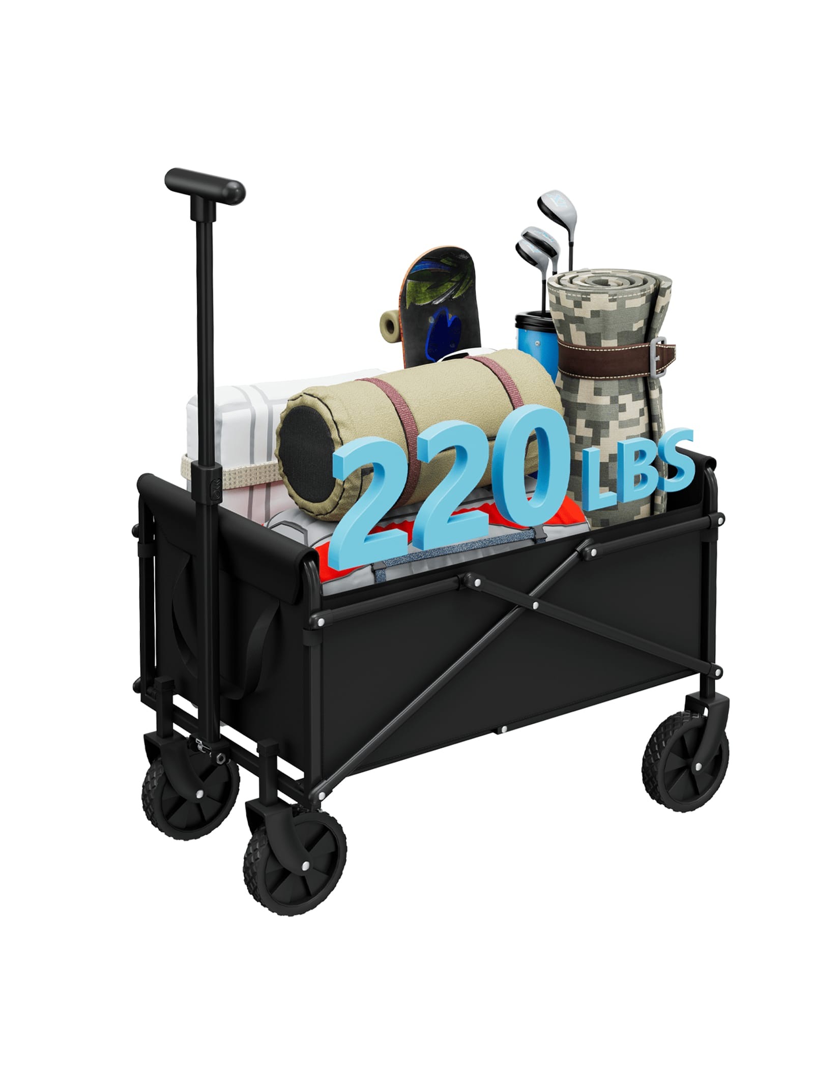 Sports Equipment Trolley - Ağır Hizmet Tipi Katlanabilir Taşınabilir Çok