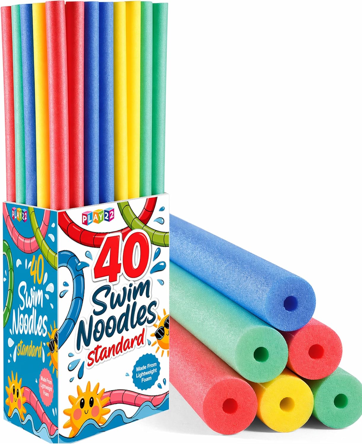 Foam Pool Noodle - 40'lı Paket Havuz Noodleları Köpük -