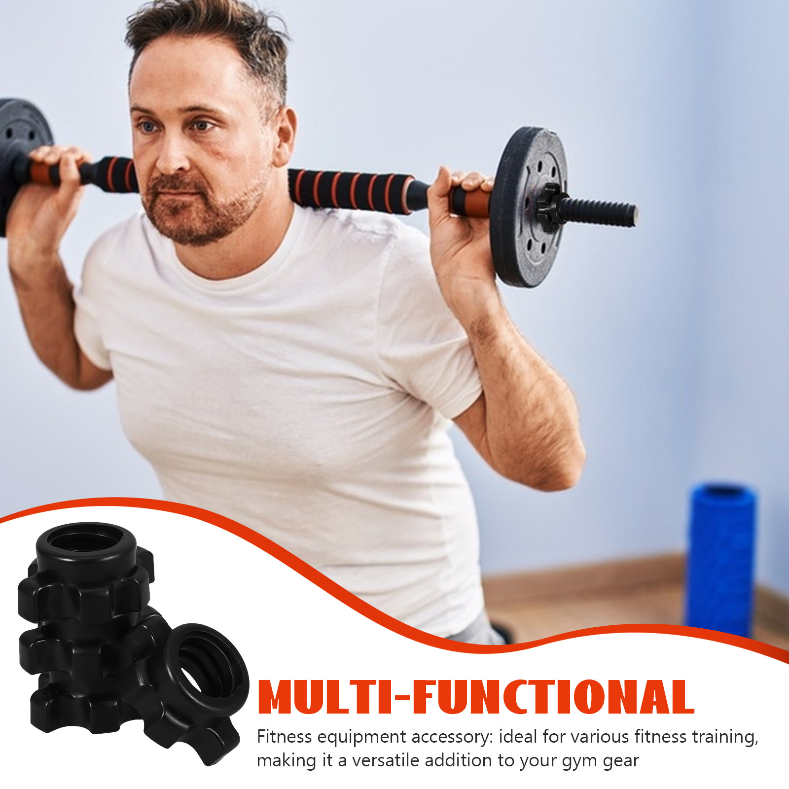 Sports Equipment List - 4 adet plastik somun dambıl çubuğu